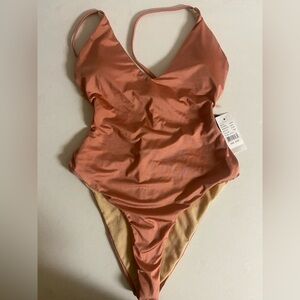 PacSun rose gold sexy one piece.